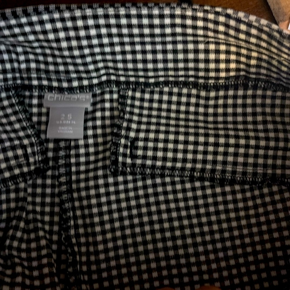 Chico's Gingham Check Brigitte Slim Leg Ankle Pants Size 2.5 (14) - Picture 6 of 6